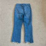 Forever 21 blue high rise flared bootcut raw hem jeans Photo 2