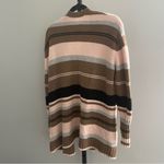 Caslon Striped Long Lined Cardigan Wool Mohair Blend Size Large Photo 1