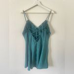 VICTORIA'S SECRET Gold Label Green Mini Slip Dress Chemise Vintage Large Photo 2