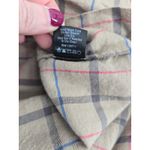 Jenni Kayne  Plaid Button Down Shirt XS Beige Blue Red Long Sleeve Casual Cotton Photo 5