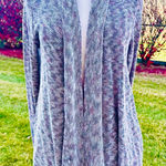 American Eagle  Outfitters Gray and Pink Draped Cardigan Photo 0