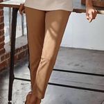 J Jill Wearever Collection jersey side paneled slim leg pants in cedar size S Brown Photo 0