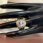 Gold and silver ring with a touch of vintage charm ring Size 9 Photo 8