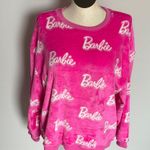 Barbie Logo Hot Pink Crewneck Plus Fleece Pullover size XXL Photo 3