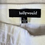 Hollywould White Stretch Pull On Leggings Bodycon Mobwife Size Large Photo 3