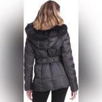 Laundry by Shelli Segal Black cinched winter jacket coat with hood by Laundry by Shelli Segal medium Photo 1