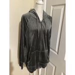 Aerie OFFLINE by  Hoodie Womens Medium Gray Velour Full Zip Loungewear Soft Cozy Photo 2