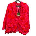 Kate Spade  x Target Rose Linen Floral Blazer XXL Pink Red Photo 3