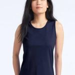 L.L. Bean Athletic Tank Top Navy Blue Cut Out Back XSP Size undefined Photo 0