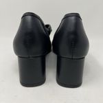 Aetrex  Simone Mary Jane Heels Size 7.5 Suede Black Strappy Heels Goth Academia Photo 8