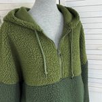 PINK - Victoria's Secret Pink by Victorias Secret Half Zip Varsity Half Zip Hoodie Jacket Green Medium Photo 7