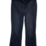 Knox Rose Wide Leg Jegging Elastic Waist Raw Hem Washed Out Black Size 10 Jean Photo 0