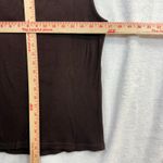 Karen Scott M Brown Ribbed Beaded Sleeveless V-Neck Tank Top Cotton Y2K Retro Photo 5