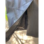 Vintage Gitano Black Leather Trench‎ Coat Longline Button Front Women's L Size L Photo 5