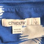 Chico's  Shirt Medium Or 1 Dolman Abstract Art To Wear Travel Vacation Beach Boat Photo 5