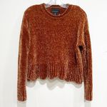 Cynthia Rowley Chenille Knitted Pullover Sweater in Burnt Orange Size: XS Photo 0