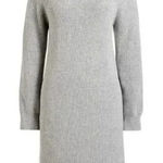 J.Crew Mercantile Bow Neck Sweater Dress Size Medium Grey Wool Blend Knit K3498 Photo 0