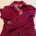 Gap VTG  Stretch Corduroy Jacket Women’s Size 2 Floral Lined Button Front Photo 9