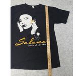 Selena Shirt Womens Medium Black Queen‎ of Cumbia Music Graphic Tee Pop Star Photo 5