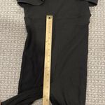 Haute Monde  Jumpsuit Womens Small Black Ribbed Ruffle Cap Sleeve Keyhole Fitted Photo 7