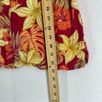 Croft & Barrow Short Sleeve Button Up Hawaiian Theme Shirt Womens Medium Red Photo 4