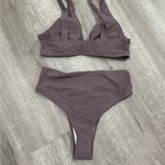 Dark lavender swimming suit set Size M Photo 1
