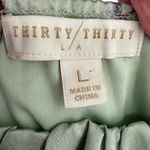 Thirty Thirty Y2K Babydoll Floral Satin‎ Maxi Slip Dress Size Large Feminine Green Photo 2