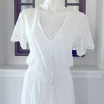 Young Fabulous and Broke YFB “The Everything” Maxi Dress in White Hi-Low Hem Size L New w/Tag Retail $242 Photo 7