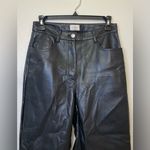 Wilfred Aritzia Women’s Black High Waisted Vegan Leather Melina Pants Size 4 Photo 3