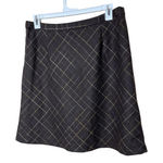 Old Navy Vintage  Y2K Women's Plaid A-Line Skirt Size 14 Brown Wool Blend Lined Photo 0