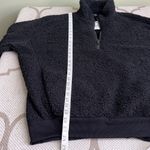 EXPRESS  faux fur sherpa black popover 1/4 zip cozy oversized sweatshirt jacket Photo 8