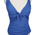 Nicole Miller One-Piece Blue Swimsuit Size Medium NWT Blue One-Piece Swimsuit Photo 0