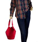 Talbots MULTICOLOR TARTAN PLAID COTTON BUTTON DOWN TOP (12) Photo 0