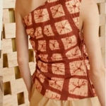 Ulla Johnson Senta One-Shoulder Tie Dye Stripe Cotton Top Size 12 Photo 0