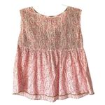 Miss June Paris Bohemian Pink Embroidered Sequin Tassel Blouse size small Photo 3