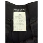 Giorgio Armani  Women’s Black Vestimenta Spa Pleated Silk Trouser Pants Size 42 Photo 2
