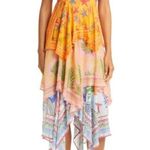 Farm Rio NWT  Mixed Scarves Tiered Midi Dress Large Photo 5