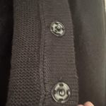 VTG Norm Thompson Knit Cardigan Sweater Christmas Poinsettia Cardinal Med Petite Black Photo 11