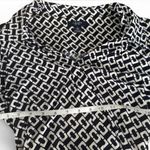 CHAPS Navy & White Geometric Print Wrap Dress Size L Photo 2