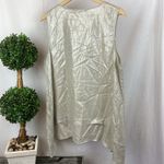 Preston & York  Linen Blend Tan Metallic Sleeveless Tunic Tank Top XL Photo 1