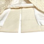 Valentino Garavani Valentino 𑁍 Chic Rose Lace Appliqué Ribbed Wool Pencil Skirt 𑁍 Cream Size 4 Photo 7