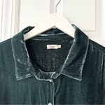 Genevieve Faherty Green Emerald Button Up Collar Relaxed Blouse Vintage Silk XL Photo 5