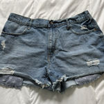 No Boundaries  Womens Size 15 Denim Jean Shorts High Rise Stretch 100% Cotton Photo 0