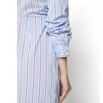 Veronica Beard  Afton Striped Wrap Shirtdress in Aero Blue 4 Photo 3