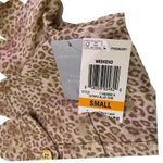 Charter Club  Leopard Print Jacket Size S P Metallic‎ Gold 100% Linen Top NEW Photo 2