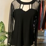 Shannon Ford NY Black Mesh Sleeves Top NWT 334 Size M Photo 0