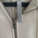Athleta Beige Hooded Longline Jacket Photo 1