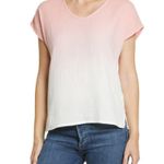 Caslon NWT  Woven V-Neck T-Shirt in Blue Cornflower Ombre Size Small Photo 1