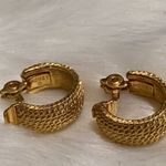 Monet Vintage Signed  Clip On Huggie Hoop Earrings Photo 8