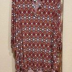Paisley Grace  Orange Print Tunic Dress Photo 0
